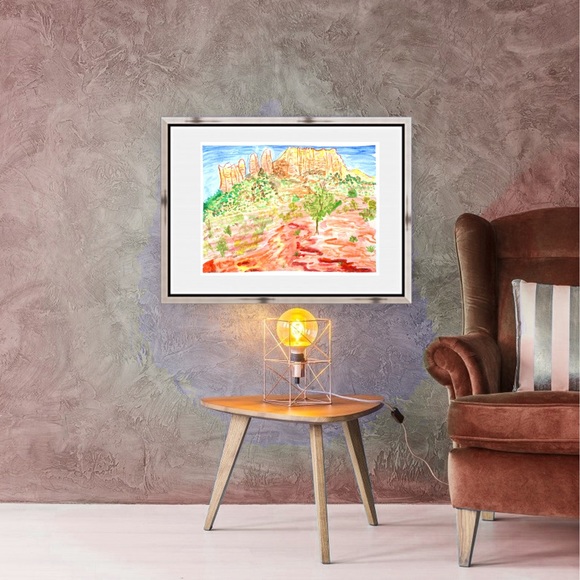 Sedona Arizona Landscape Watercolor Painting Arts - Picture 4 of 9